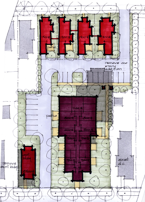 An design concept to readapt the church and surrounding property into housing will be presented at the Zoning Board hearing this Thursday.