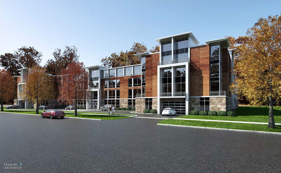Initial proposed design for apartment complex at 933 University Ave.