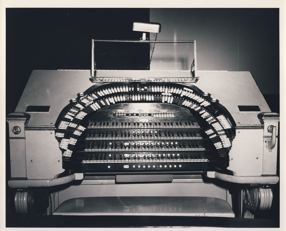 The Rochester Theater Organ Society saved this Wurlitzer organ from the RKO Palace before demolition. It is now located at the Auditorium Theater on Main Street. [PHOTO: D.O. Schultz / Rochester Theater Organ Society]
