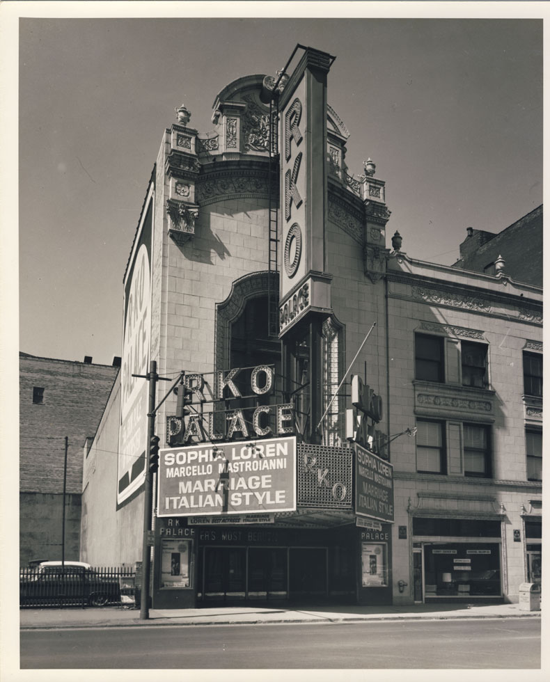 Clinton Ave. entrance and marquee. 1964. [PHOTO: D.O. Schultz / Rochester Theater Organ Society]