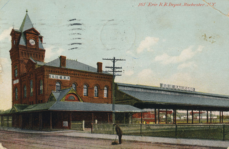 Erie Railroad Depot. (looking from Exchange Street from the south).