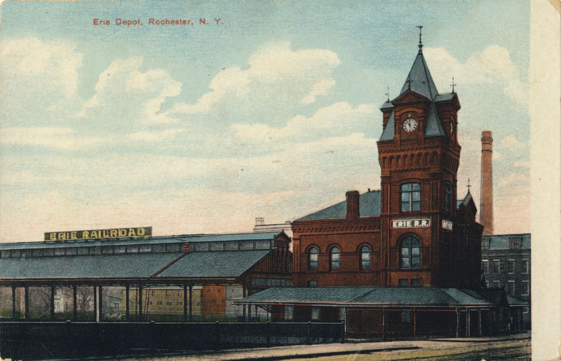 Erie Railroad Depot. (looking from Court Street Bridge).