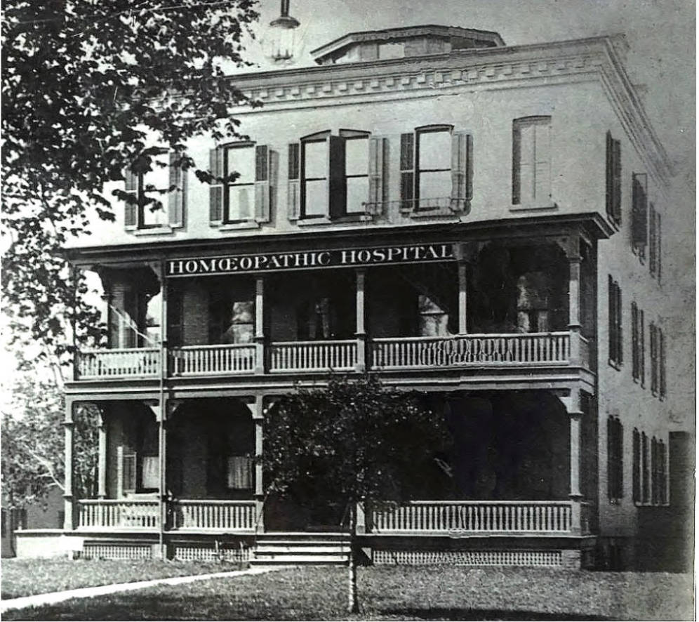 The First Location of the Rochester Homeopathic Hospital [PHOTO: NyHeritage.org]