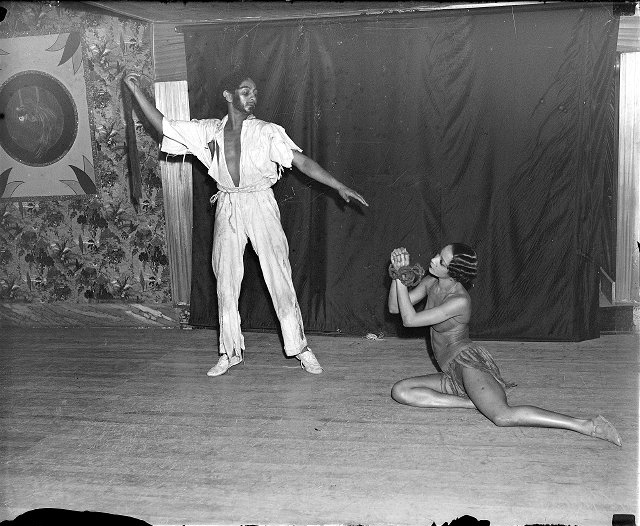African-American dancers among the performers at Bardos' Inn in Gates, N.Y. c1930-1935 [PHOTO: Albert R. Stone Collection]