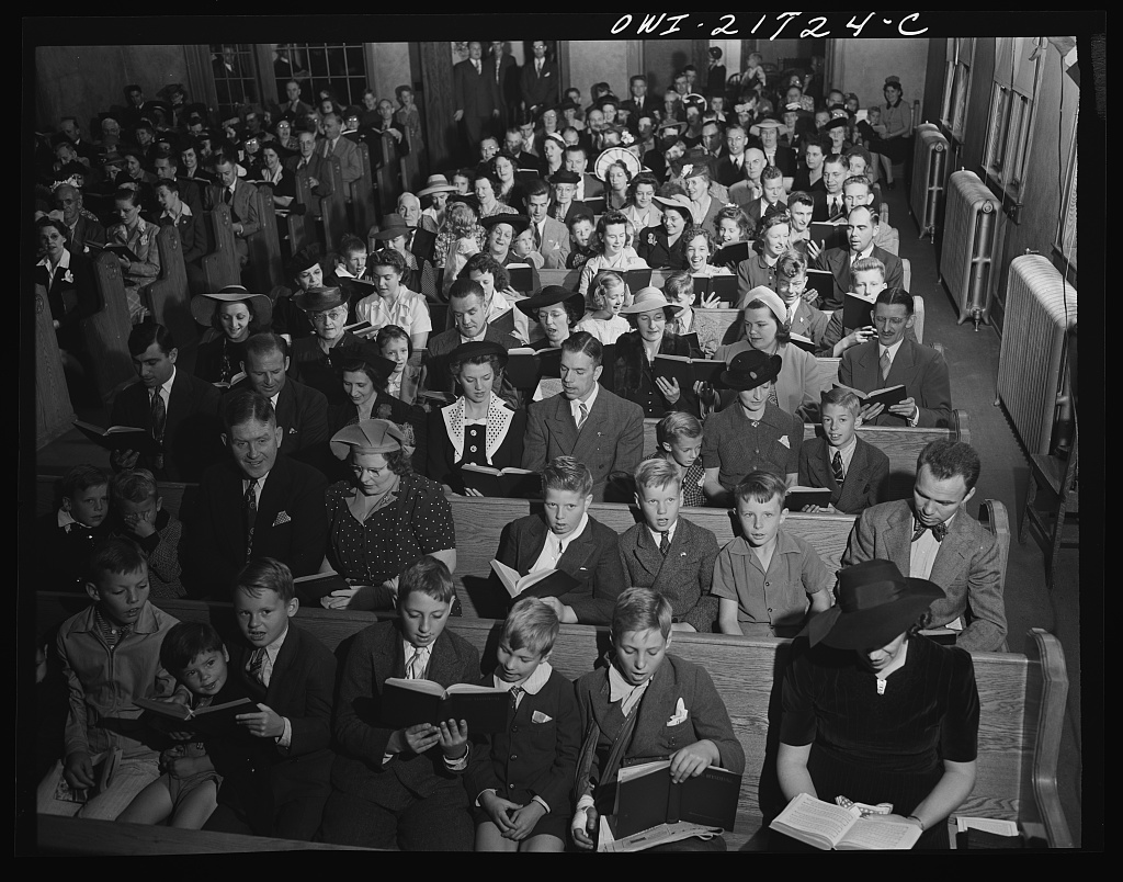 The Babcocks attend church every Sunday morning [PHOTO: Library of Congress]