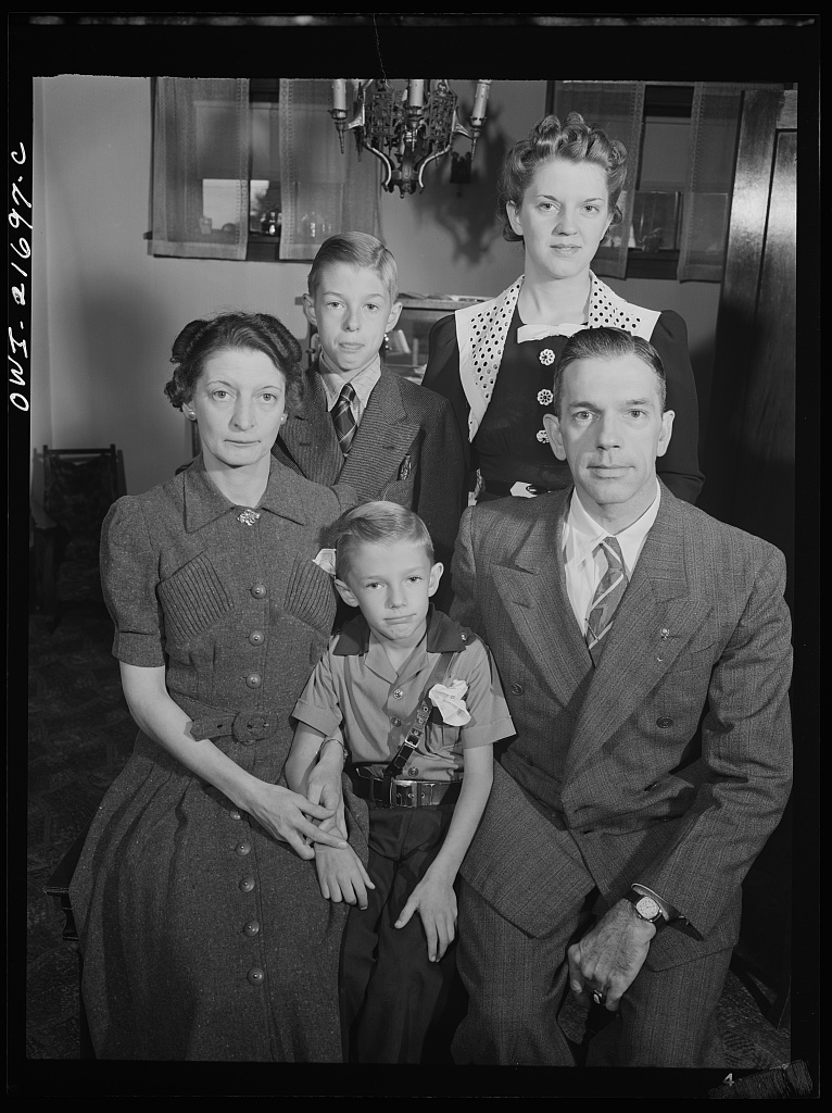The Babcocks, an American family. Rochester, NY. March, 1943. [PHOTO: Library of Congress]