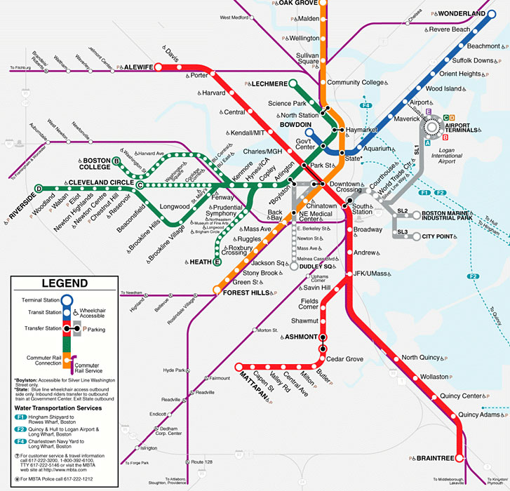 Map of the Boston Subway. The woman fell onto the tracks at North Station (on the green line).