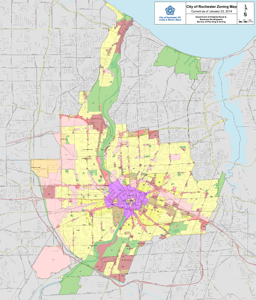 Current Rochester Zoning Map [IMAGE: City of Rochester]