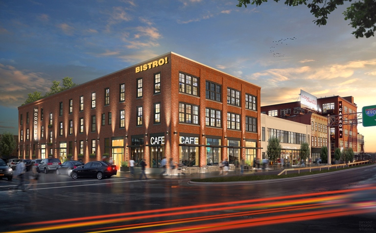 Exterior rendering of Woodbury Place at 210 South Avenue, Rochester NY. [IMAGE: Provided by Patrick Dutton]