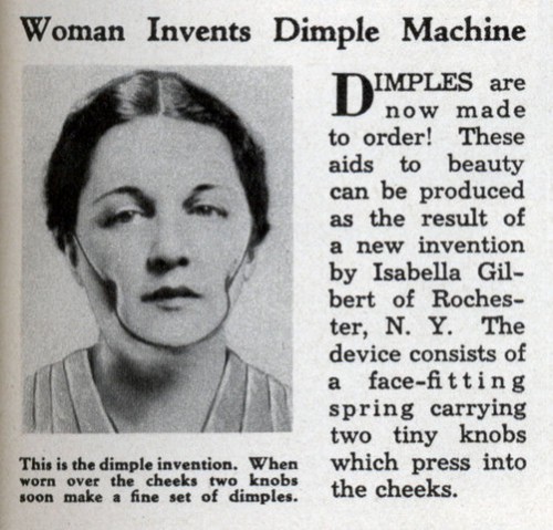 he Dimple Machine, invented by Isabella Gilbert of Rochester NY in 1936.