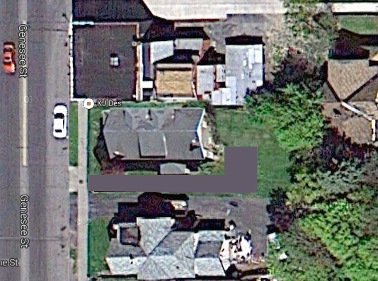Matthew Denker looks at the feasibility of filling in this empty lot on Genesee Street. [IMAGE: Google Maps]