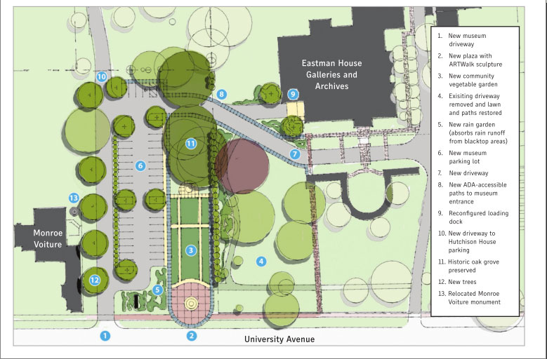 This is an alternative plan for the site recently released by George Eastman House
