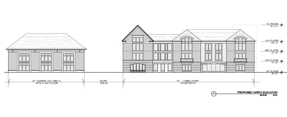 Elevation view of proposed development at 933 University Ave. [IMAGE: Morgan Management]