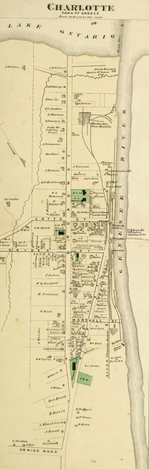 This map shows how Charlotte looked shortly after the civil war.