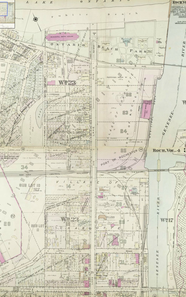 Plat map of Charlotte, 1936.