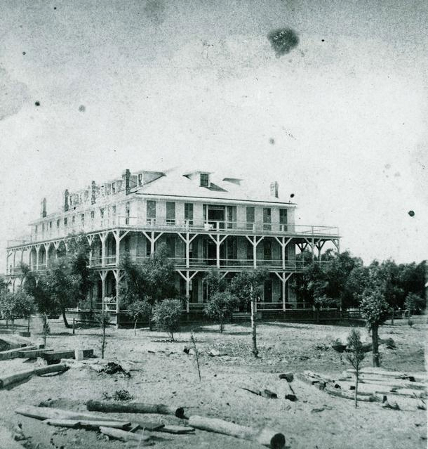 This is the Spencer House Hotel in 1873. [PHOTO: Rochester Public Library]