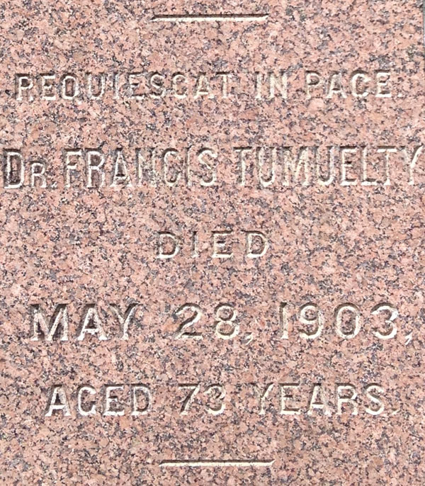 Known for a number of his high profile arrests, Francis Tumblety is probably one of the few infamous people to rest in peace, right in the historic Holy Sepulchre Cemetery on Lake Ave. [PHOTO: Chris Clemens]