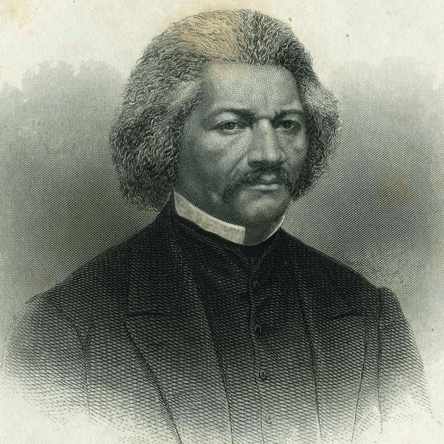 An engraved portrait of Frederick Douglass, noted African-American abolitionist. Douglass was an active abolitionist in the Rochester area and a sought-after lecturer after the Civil War. After his home on South Avenue was destroyed by fire in 1872 he moved to Washington, D.C. [PORTRAIT BY: Ritchie, Alexander Hay, 1822-1895.]