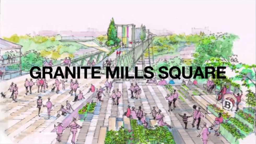 Phase 1 also a reimagined Granite Mills Park... [IMAGE: Friends of the GardenAerial]