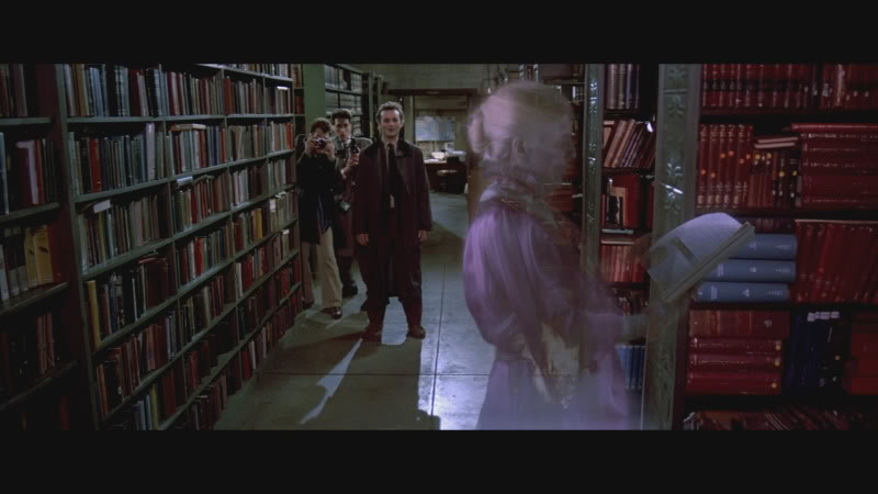 Bill Murray and Dan Aykroyd have a close encounter with a library ghost in the 1984 comedy, 'Ghostbusters'. [SOURCE: Columbia Pictures]