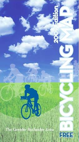 Download the Greater Rochester Area Bicycling Map, prepared by the Genesee Transportation Council.