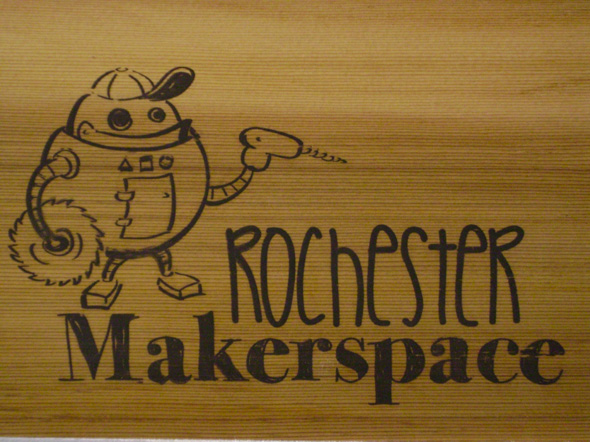 What separates Rochester Makerspace from Interlock Rochester is the former's emphasis on making versus hacking. Rochester Makerspace has two spaces within the same building on St. Paul Street, one of which is a 1000 square foot woodshop. [IMAGE: Rochester Makerspace]