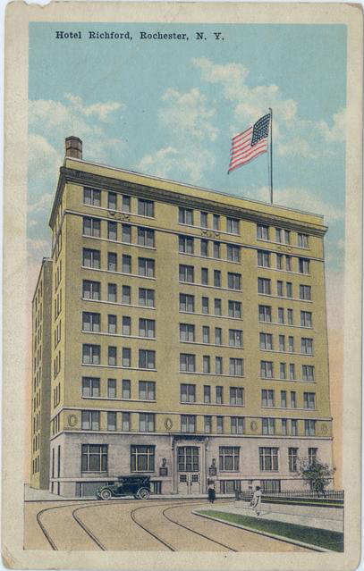 Hotel Richford at Chestnut & Elm Street, Rochester. [IMAGE: Rochester Public Library Local History Division]