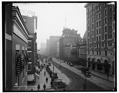View of Main Street, Rochester, NY. c.1908. [PHOTO: Detroit Publishing Co. via Library of Congress]