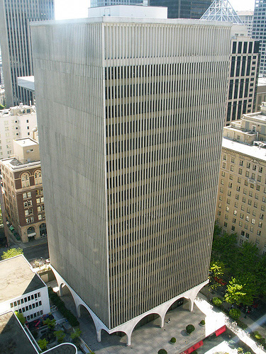 IBM Building, Seattle. Started in 1962 and completed in 1964 (Minoru Yamasaki).