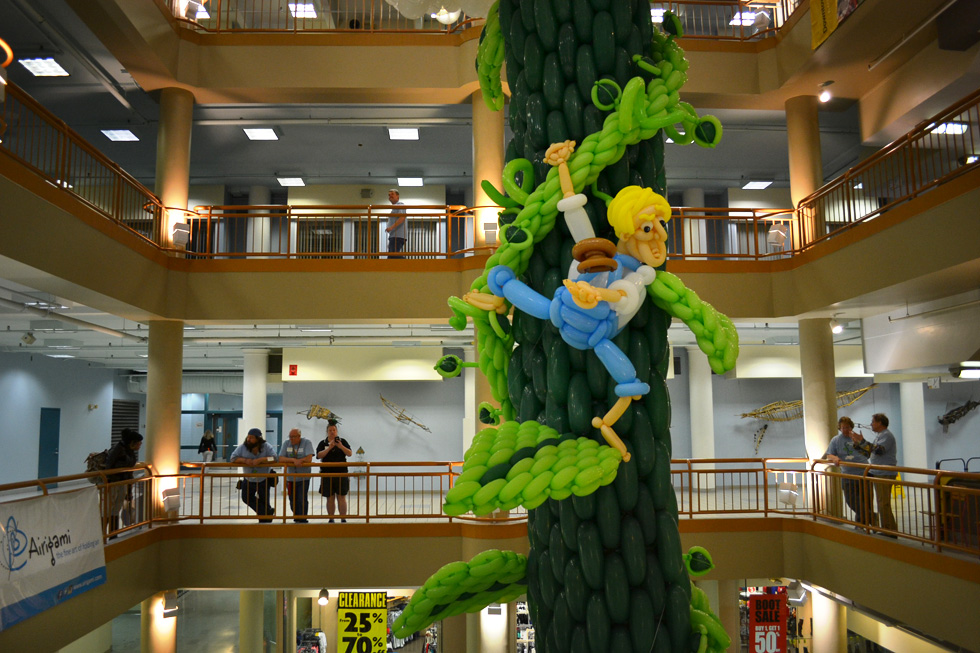 'Balloon Manor: The Very Tall Tale of Jack & His Beanstalk' at the Sibley Building, Rochester, NY. [PHOTO: RochesterSubway.com]