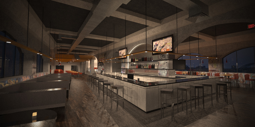 Other sections could be used as a sports bar, restaurant, or perhaps a jazz club. [IMAGE: Kenneth Martin]