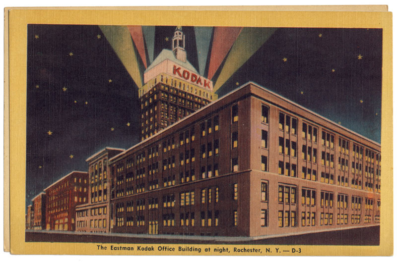 After losing the title of Rochester's tallest building, George Eastman ordered the addition of the 17th-19th stories and a tower on the roof. This must have been an artist's rendering of the new addition prior to construction (the perspective lines are a wee bit off).