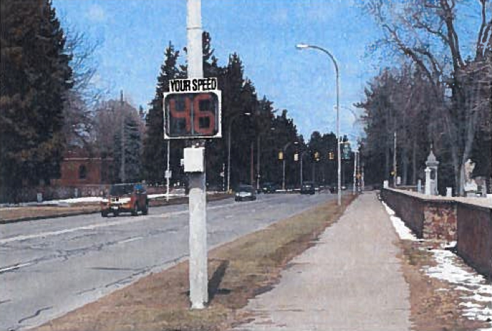 Drivers regularly travel at speeds in excess of the posted 35 mph speed limit along Lake Avenue.