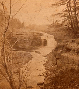 3D Stereogram of Lower Falls (c.1870) [PHOTO: Rochester Public Library]