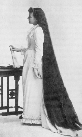Martha Matilda Harper with floor length hair. [PHOTO: Rochester Museum & Science Center]