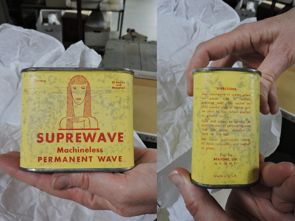 Suprewave, machineless permanent wave. In the collection at the Rochester Museum and Science Center. [PHOTO: Joanne Brokaw]