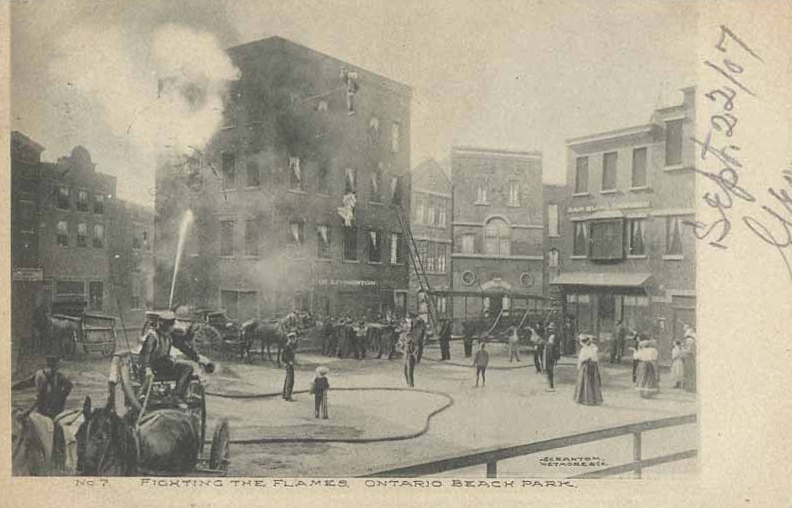 Messmore's Fighting the Flames attraction at Ontario Beach Park.