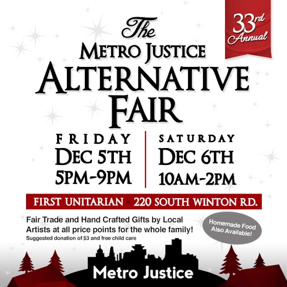 The Metro Justice Alternative Fair is your holiday shopping alternative to the big box stores.