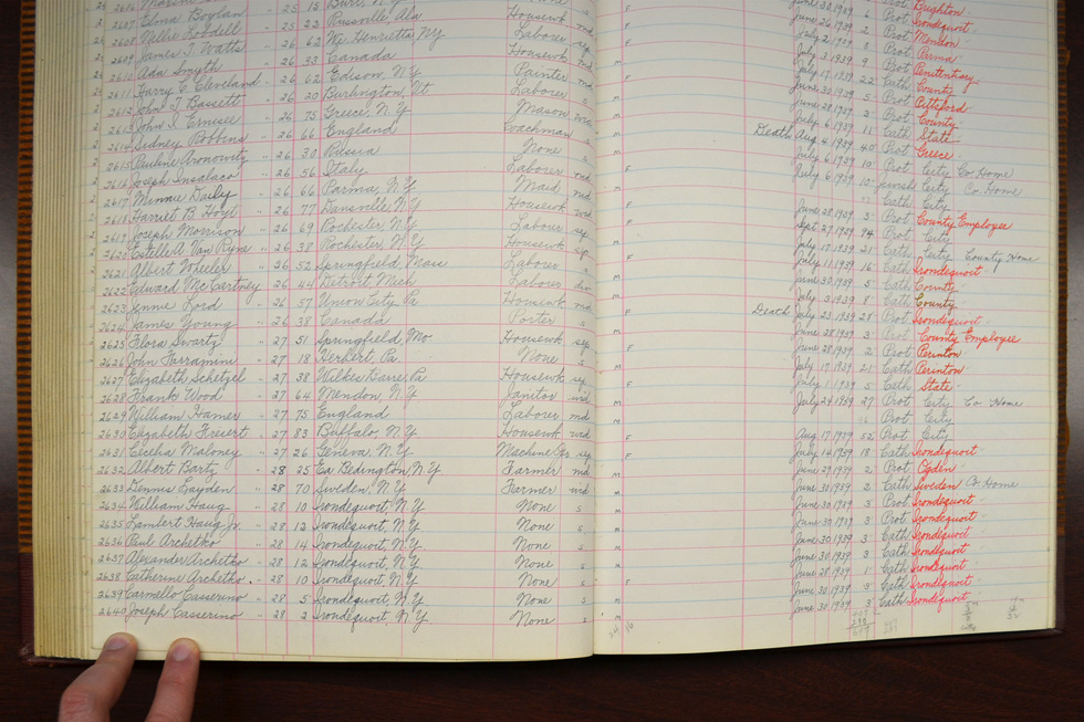 Old Monroe Community Hospital records included patients of Iola Tuberculosis Sanatorium. The records have never been digitized and are very difficult to search through. [PHOTO: RochesterSubway.com]