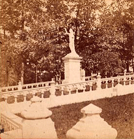 3D Stereogram of Chapin's Monument at Mount Hope Cemetery (c.1875) [PHOTO: Rochester Public Library]
