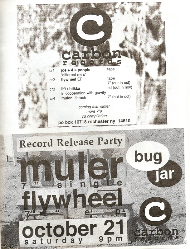 Muler / Carbon Records Ad in SUCK fanzine. [PHOTO: Provided]