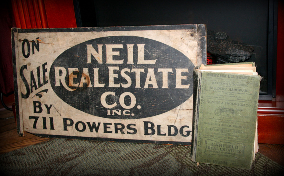 Brenda Washington found this old real estate sign hiding in the attic of her 1800s Highland Neighborhood home.