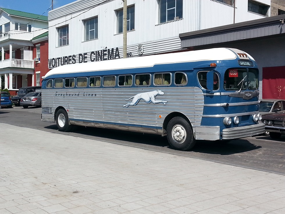 This 1948 Greyhound bus from the NY Museum of Transportation recently appeared in the movie 'Race' and is now open to museum visitors. [IMAGE: Provided]