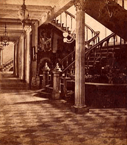 3D Stereogram of Powers Building grand staircase (c.1870) [PHOTO: Rochester Public Library]