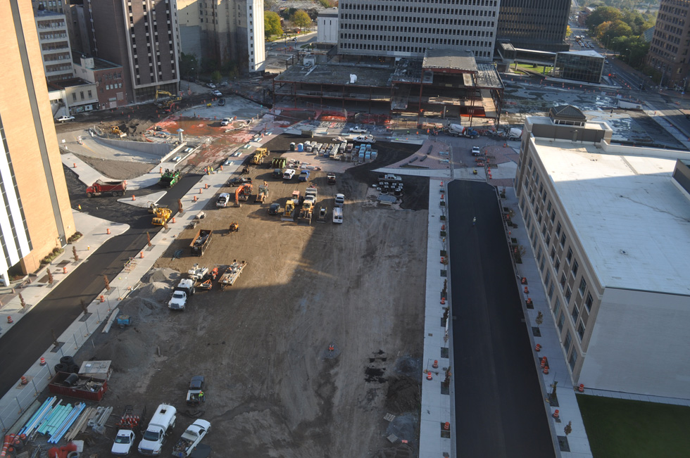 Midtown Plaza construction site. [PHOTO: Earthcam.com]