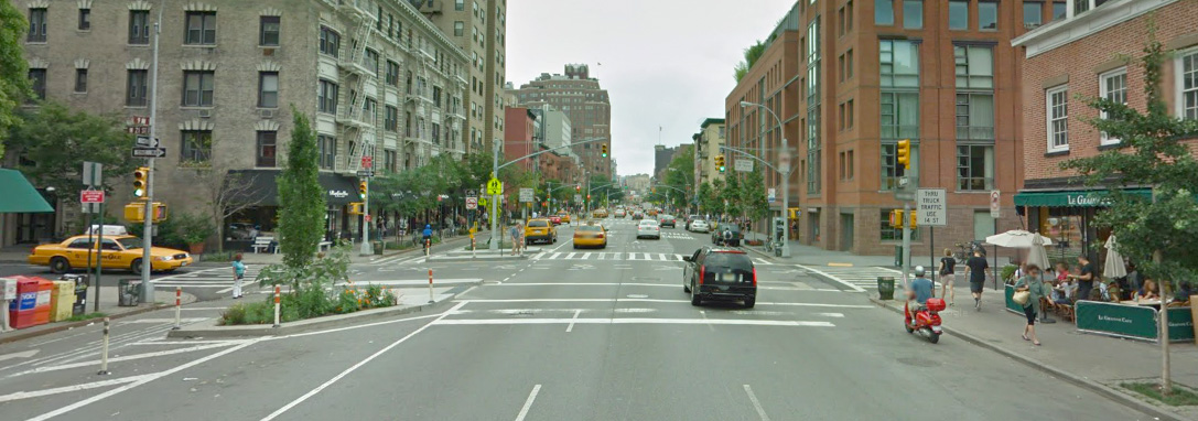 Looking down 9th Avenue in NYC for inspiration. [IMAGE: Google Streetview]