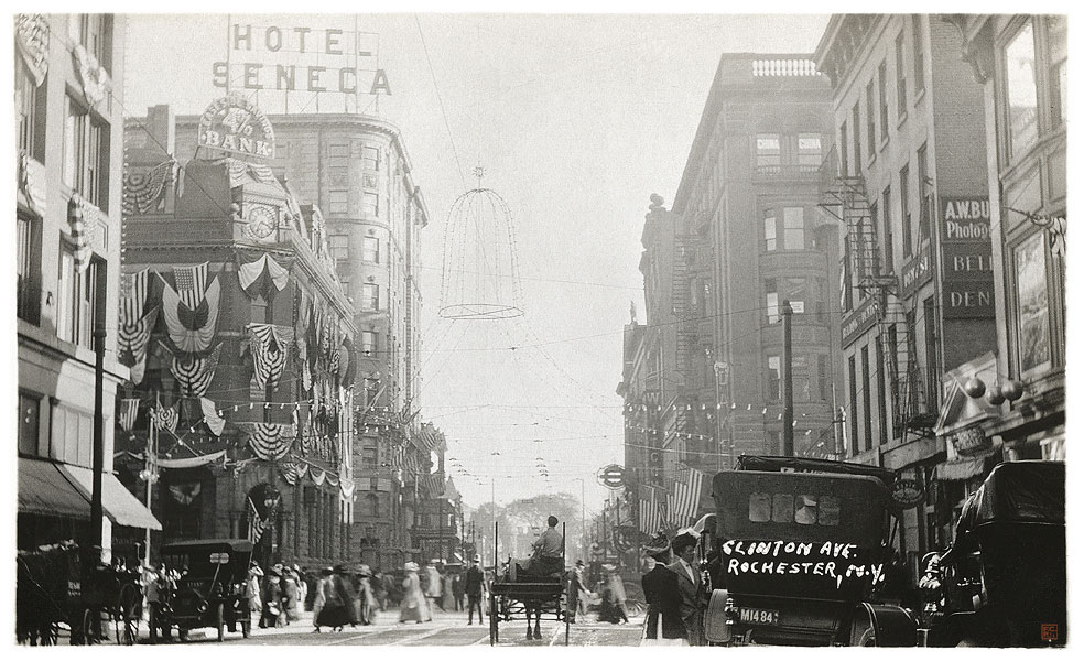 Clinton Avenue, c.1900 [IMAGE: Part of 'Revisiting Rochester' exhibit]