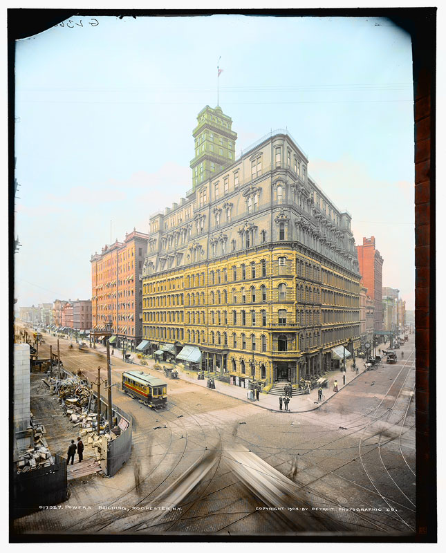 Powers Building at Main and State Streets, 1904 [IMAGE: Part of 'Revisiting Rochester' exhibit]
