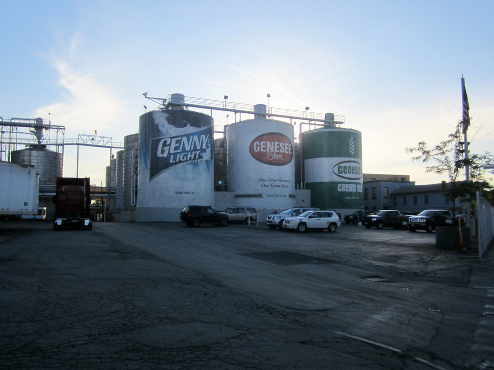 Genesee Brewery tanks. [PHOTO: Ryan Green]