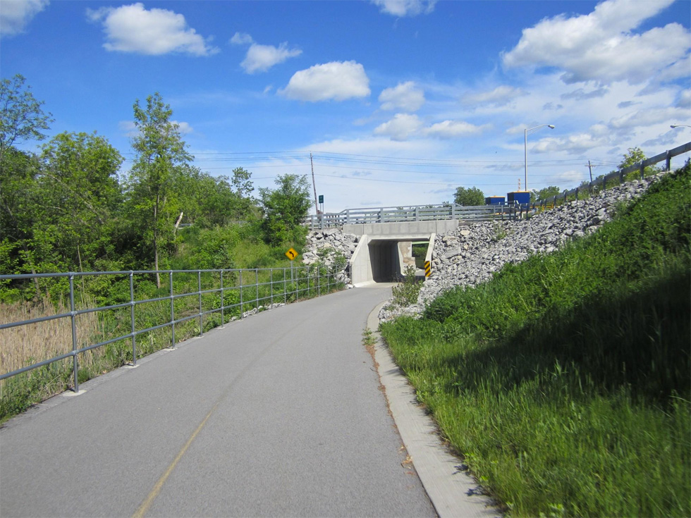 At Lock 32, there is a newly created tunnel for the path. [PHOTO: Ryan Green]